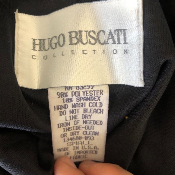 VTG HUGO BUSCATI VELVET PROM GOWN SIZE SMALL - Picture 6 of 10